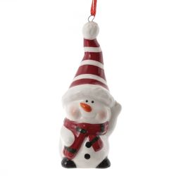 GAEM Фигурка декоративная подвесная "Снеговик", L3,5 W4,5 H9,5 см, 3в.