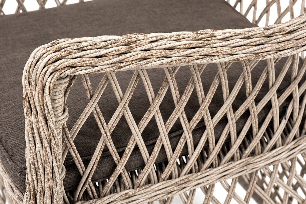 "Эспрессо-80 L" обеденная группа плетеная, цвет бежевый