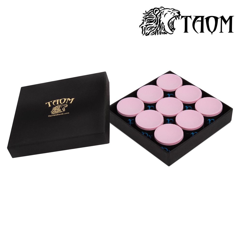 Мел бильярдный "Taom Pyro Chalk" Pink Limited Edition 9шт.