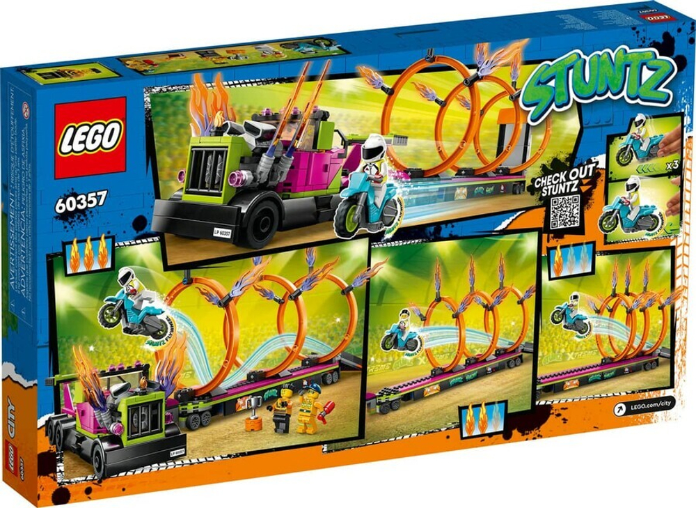 Конструктор LEGO City 60357 Трюковый грузовик и огненное кольцо