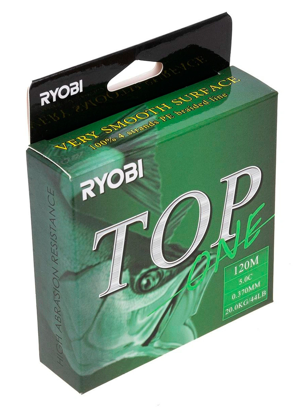 Шнур плетеный для рыбалки Ryobi TOP PE4X-120M Dark green 0.6/d-0.128mm