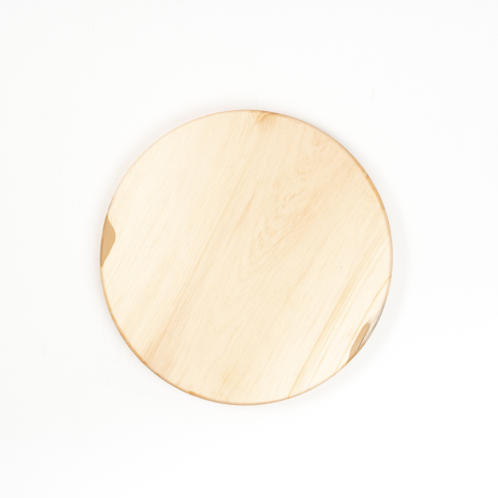 Деревянный круглый сервировочный поднос Art of Siberia для подачи с эпоксидной смолой. WS16