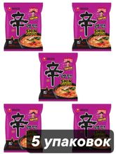 Лапша Nongshim Shin Ramyun острая Том Ям 123 г x 5 шт