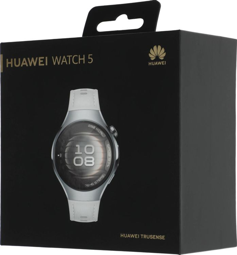 Смарт-часы Huawei Watch 5 Soc-L19L,  42мм,  1.38",  с SIM,  белый/серебристый