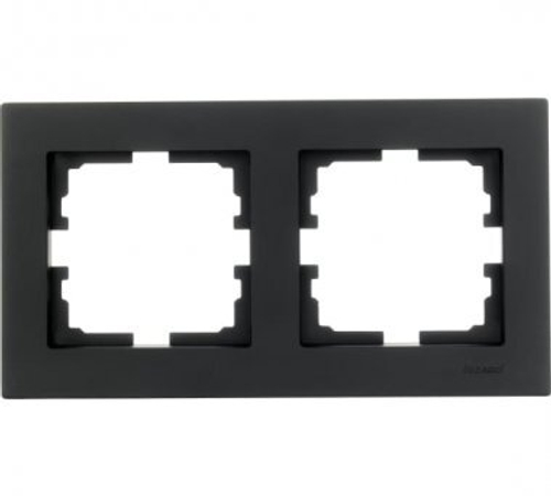 Рамка 2-местн. горизонт. VESNA черн. бархат LEZARD