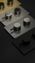 Смеситель встроенный с термостатом 2-х проходной GUN METAL