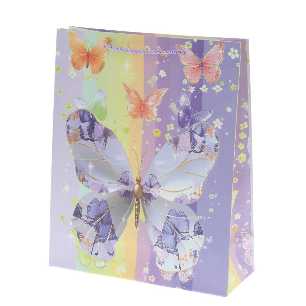 GAEM Пакет подарочный M (бумага 210г/м2, блок микс 12шт), L26 W10 H32 см, 4в.