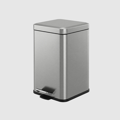 Ведро для мусора с педалью 12 л. нерж. сталь NOFER 09111.12.S матовый