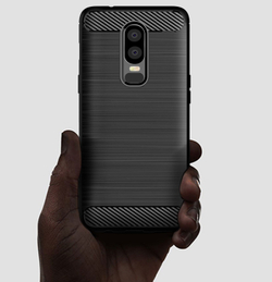 Чехол для OnePlus 6 цвет Black (черный), серия Carbon от Caseport