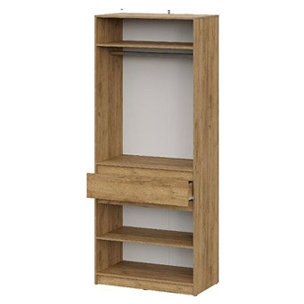 Авиньон Шкаф двухстворчатый Дуб крафт золотой/графит серый