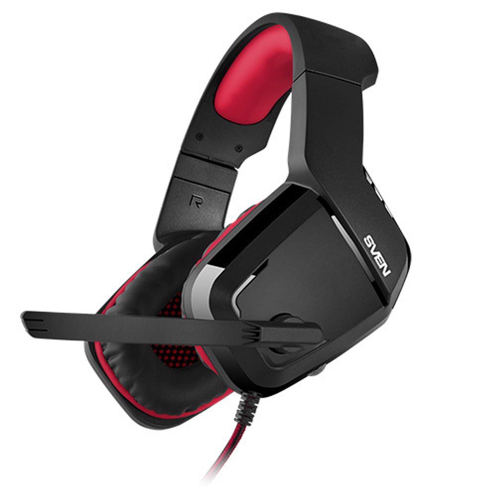 Игровые наушники с микрофоном SVEN AP-G858MV, черный-красный
