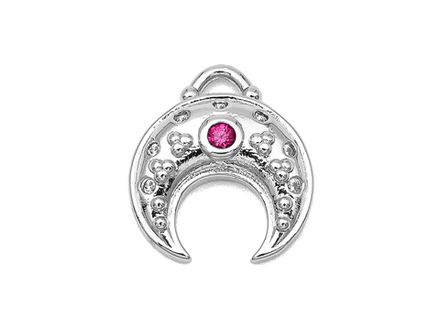 Подвеска Лунница, 13,5мм со стразом