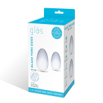 Набор из 2 стеклянных яиц йони (Цвет: прозрачный)