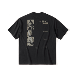 Футболка Nothomme Blue COOLMAX moisture-absorbent quick-drying antibacterial T-shirt retro mountain print