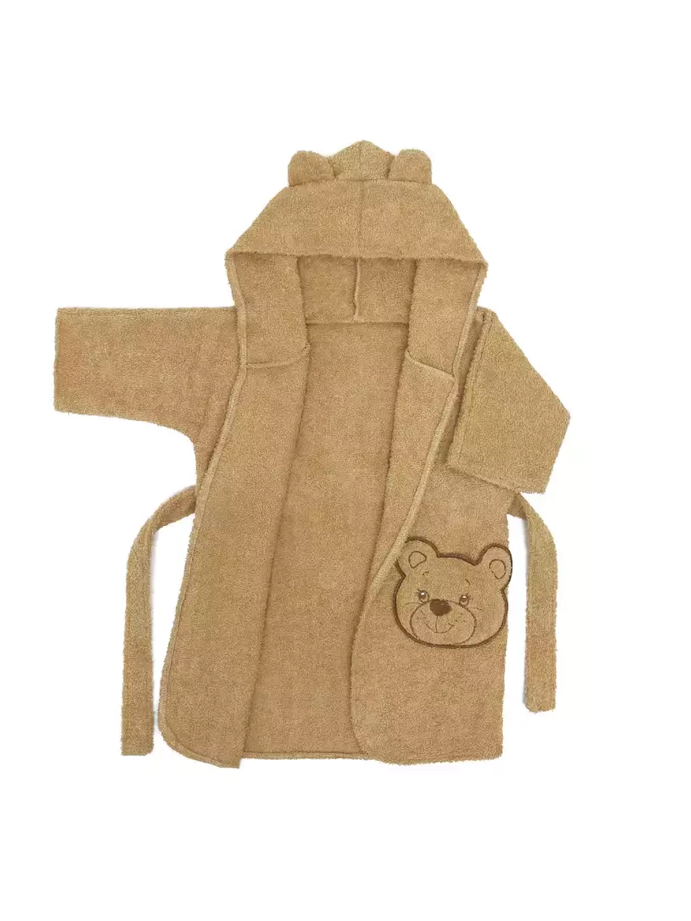 М3/1 Халат с капюшоном "Мишка" бежевый