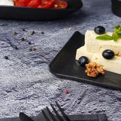 Блюдо прямоугольное 26*13 см h1,6 см с бортами Side Up2 Black Raw Stellar P.L. Proff Cuisine [4]