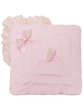 Зимний конверт-одеяло &quot;Неаполь&quot; (розовый с розовым кружевом) 250 гр/м*2