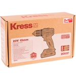 Дрель аккумуляторная KRESS KU212.1 20V 2Ачx2 ЗУ Сумка+коробка