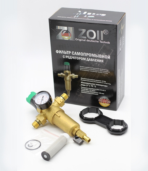 Фильтр с редуктором давления 1/2  (МЕТАЛЛ.)  ЗОЛЛ (8/1шт)