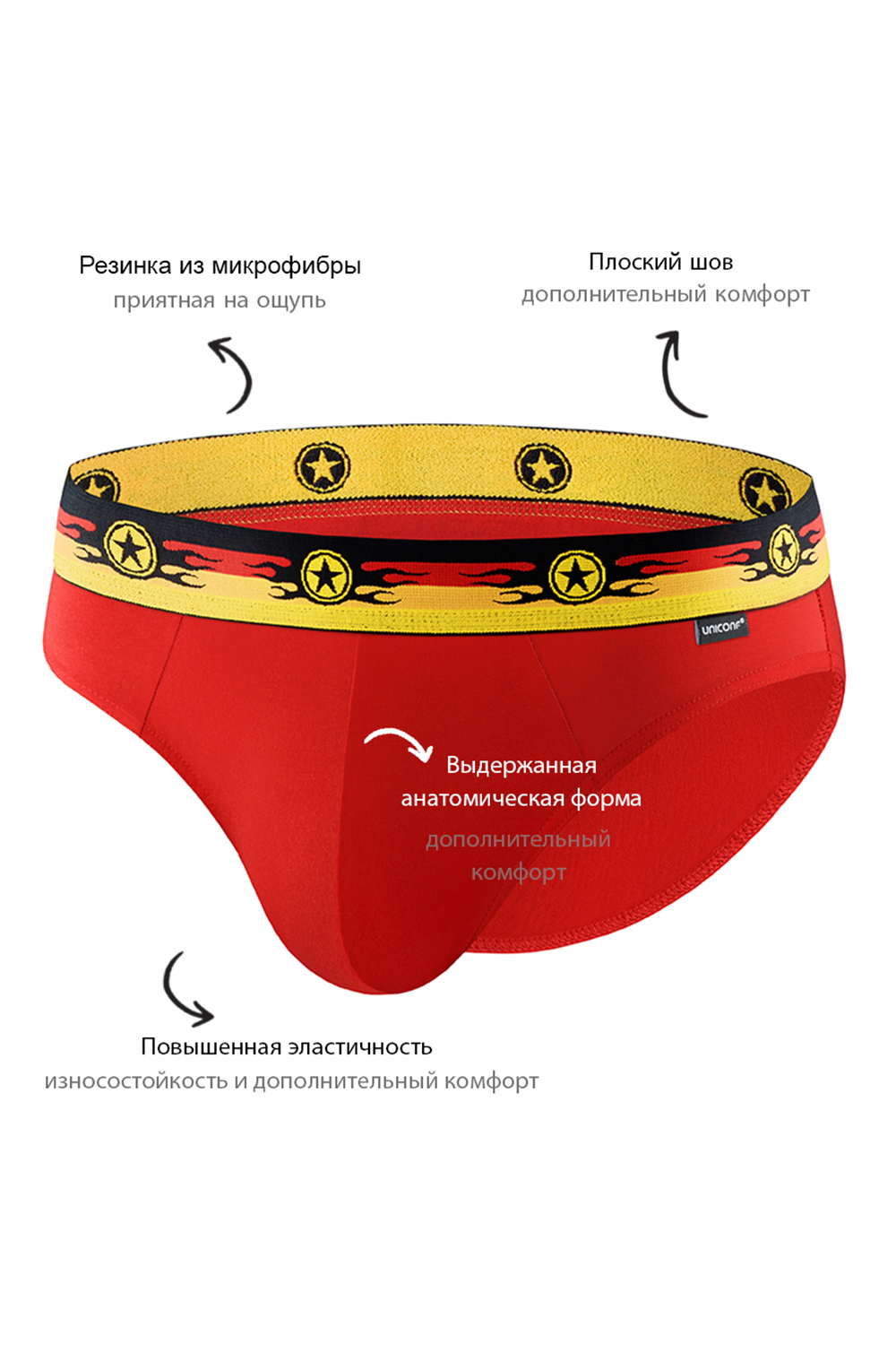 Мужские трусы PB53 Красный Uniconf