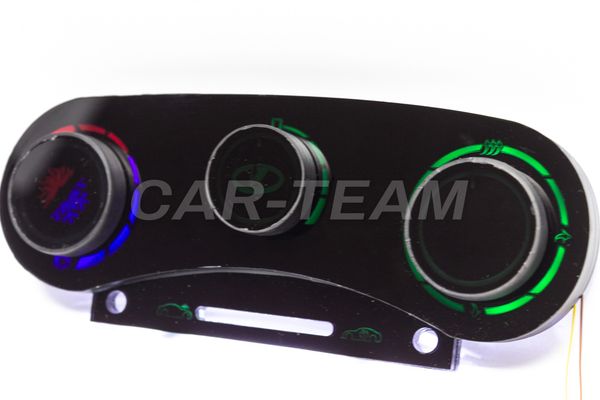 Ручки управления отопителем на Лада Гранта с зеленой LED подсветкой