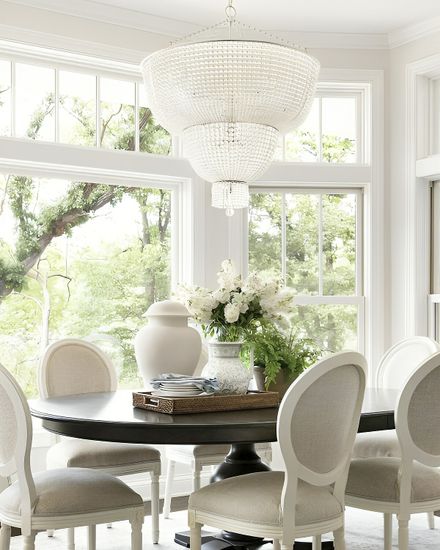 Большая серебряная люстра “Карла” со стеклянными бусами