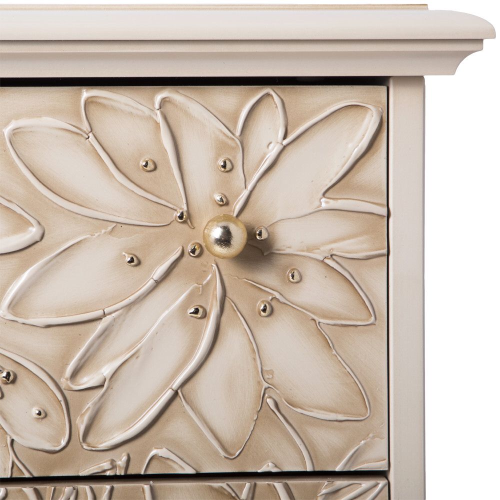 Тумба для обуви Терра-3 (с 3-мя ящиками) Айвори Мраморное золото