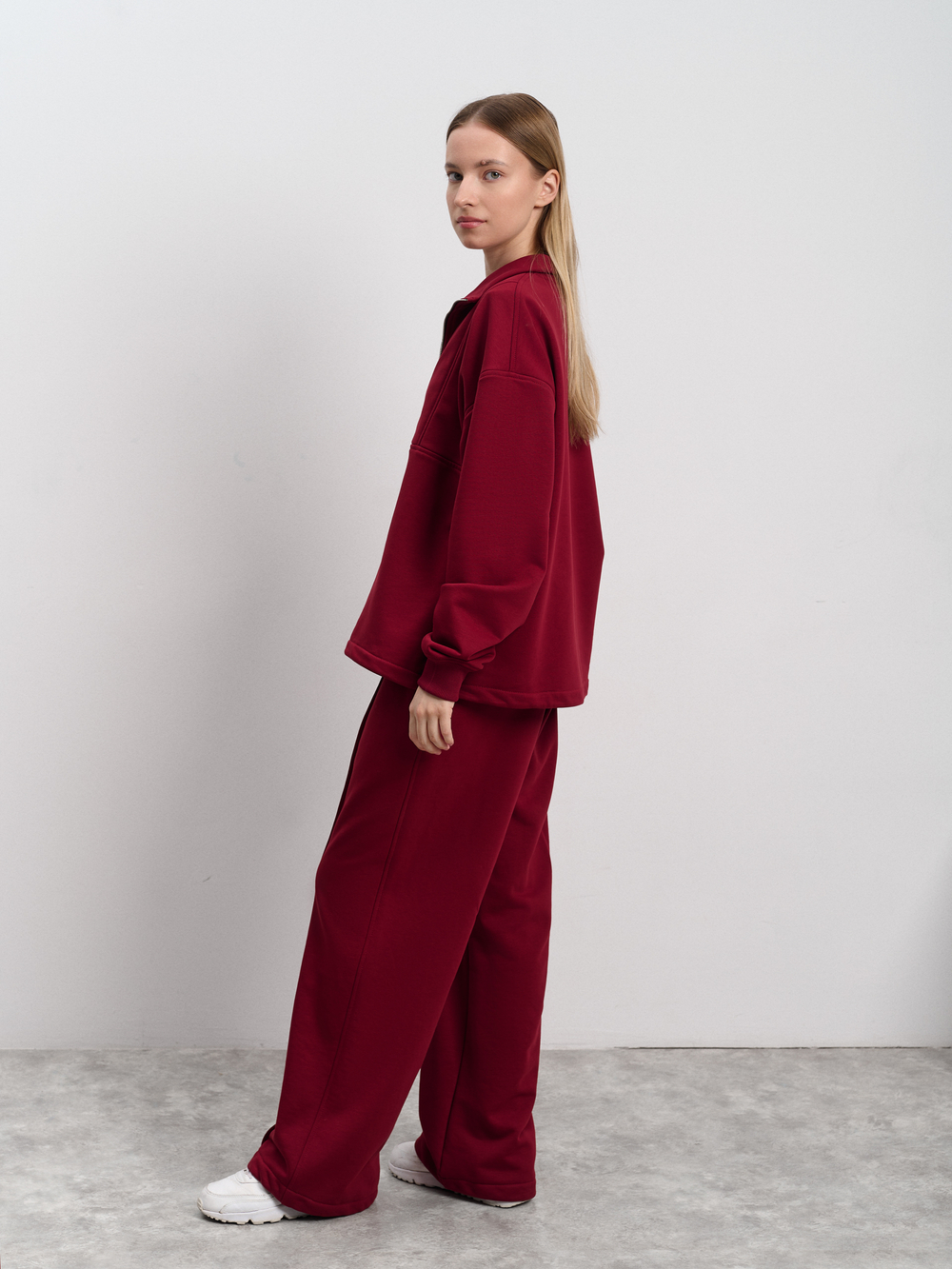 Костюм женский трикотажный "Волна" бордо