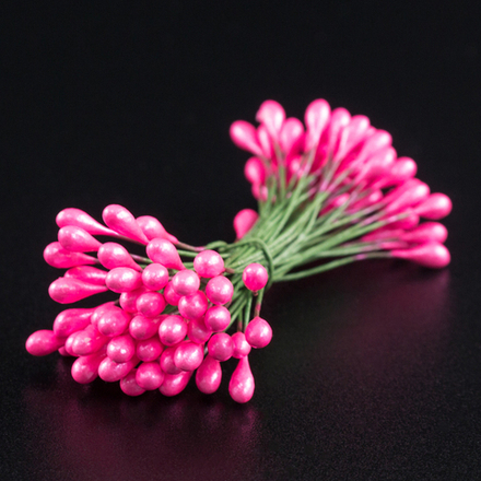 Тычинки для цветов на проволоке Розовые 50шт