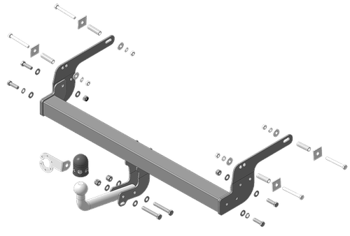 Фаркоп с эл-кой Smart для Renault Duster, Nissan Terrano 2014-2022 (оцинк. Шар)(паспорт и сертификат в комплекте) R101A.Автостандарт