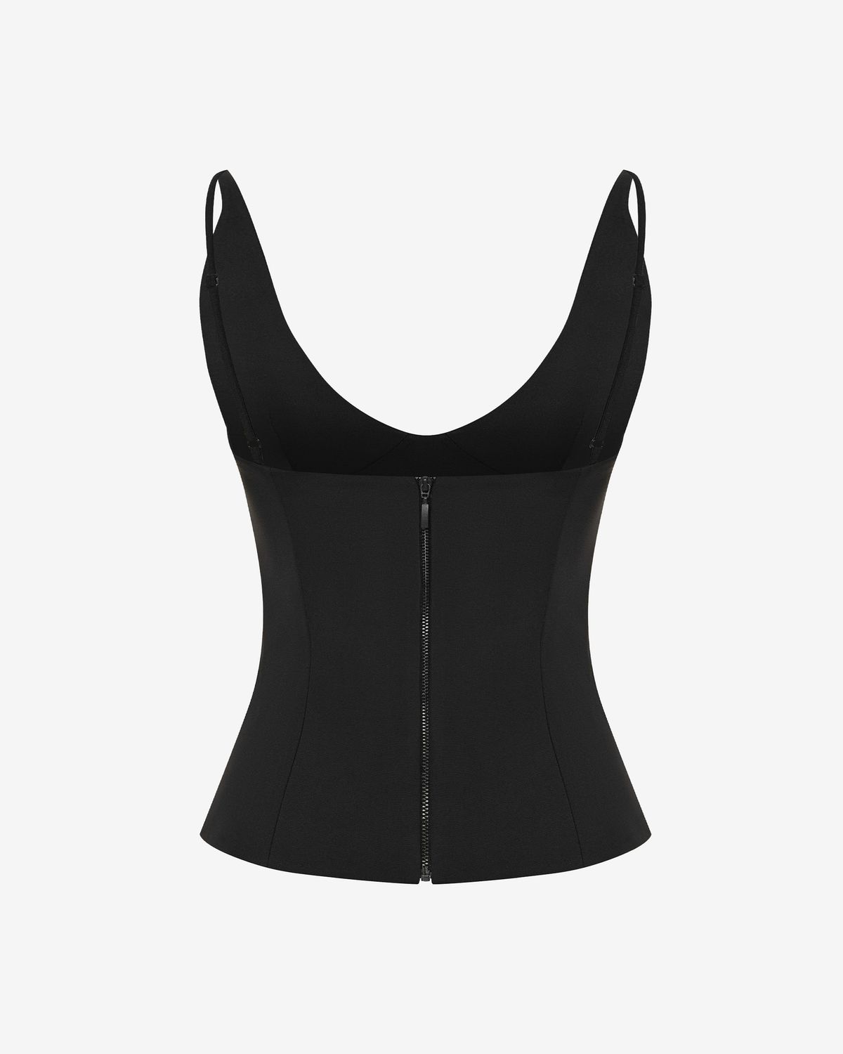 Топ из костюмной ткани с открытой спиной