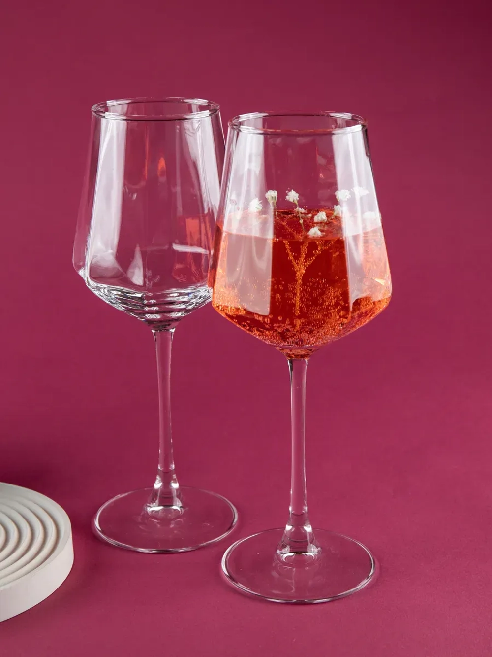 Бокалы для вина 2 шт с золотой каймой 430 мл