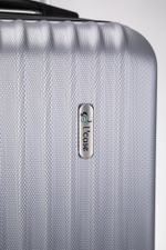 Большой чемодан L'Case Krabi, серебристый