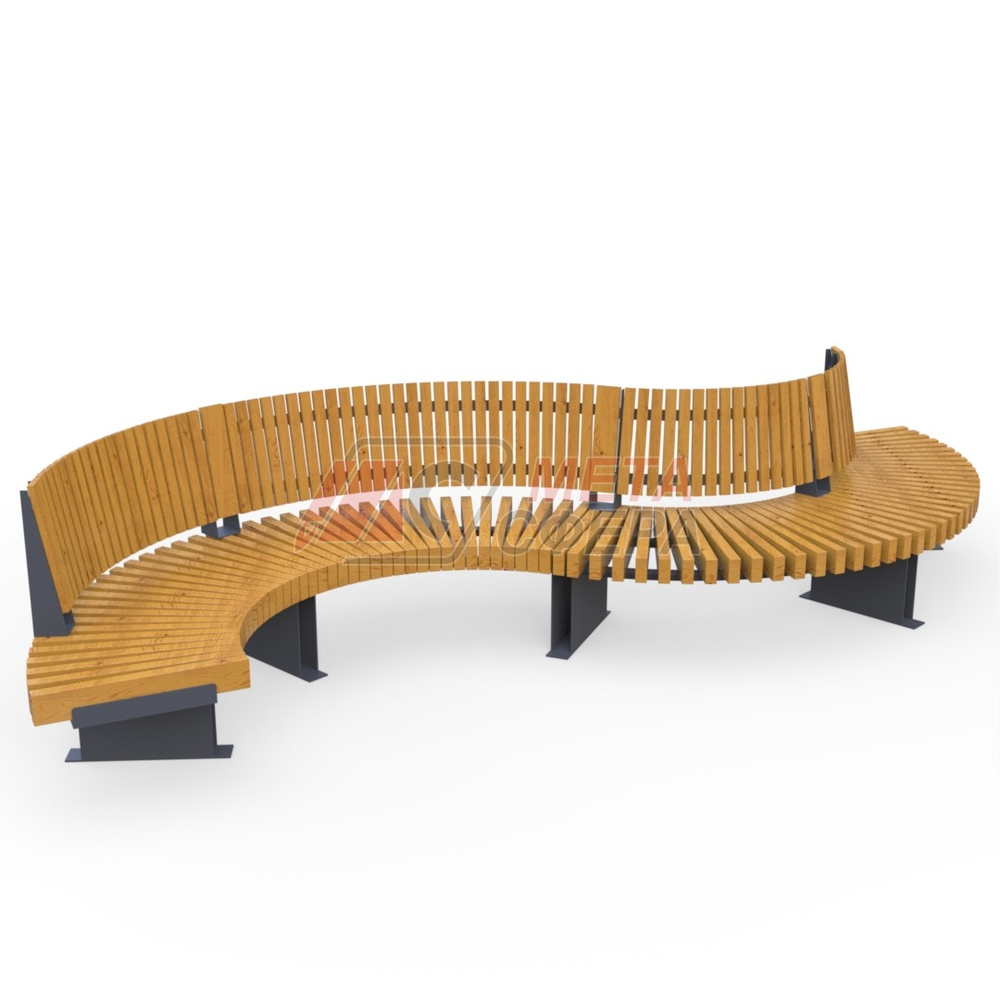 Скамейка Rail Road 03 Змейка