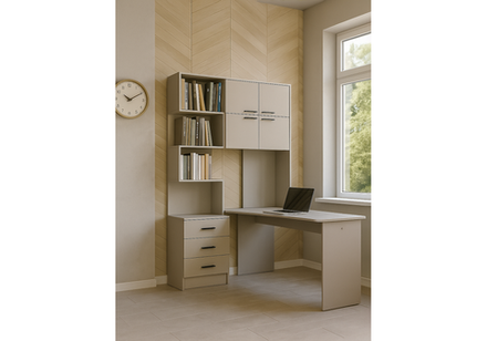 Компьютерный стол Woodville Эльброни правый кашемир