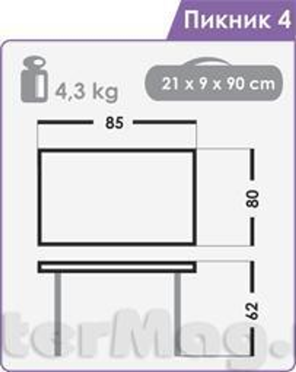 Складной стол кемпинговый Normal Пикник 4