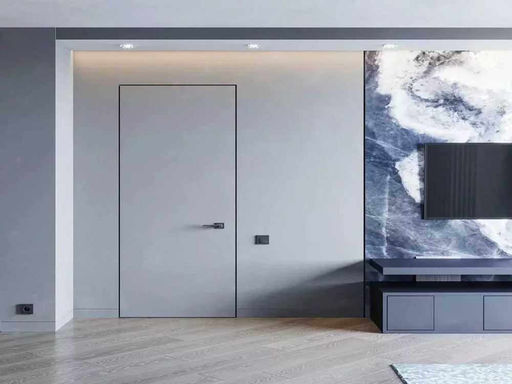 Скрытый плинтус усиленный Strong черный матовый, 3000x13,1x80 мм