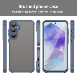 Защитный чехол с синими боковыми рамками для Samsung Galaxy A55 5G, задняя крышка тонированная прозрачная