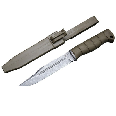 Нож кузница Семина Пехотинец, ст.95х18 рук. Elastron, чехол пластик