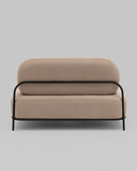 Диван Стоун велюр рельефный бежевый