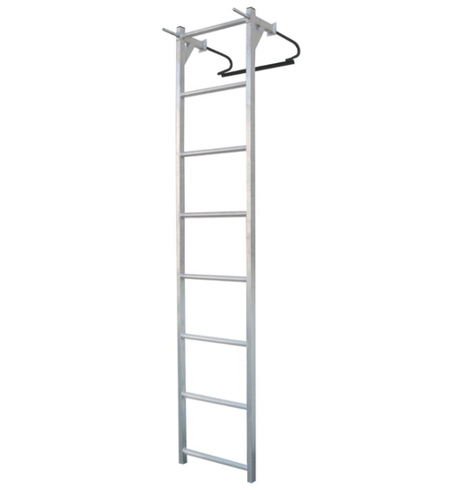 Лестница навесная алюминиевая со стальными кронштейнами MEGAL ЛНАстк - 5,0 (450)