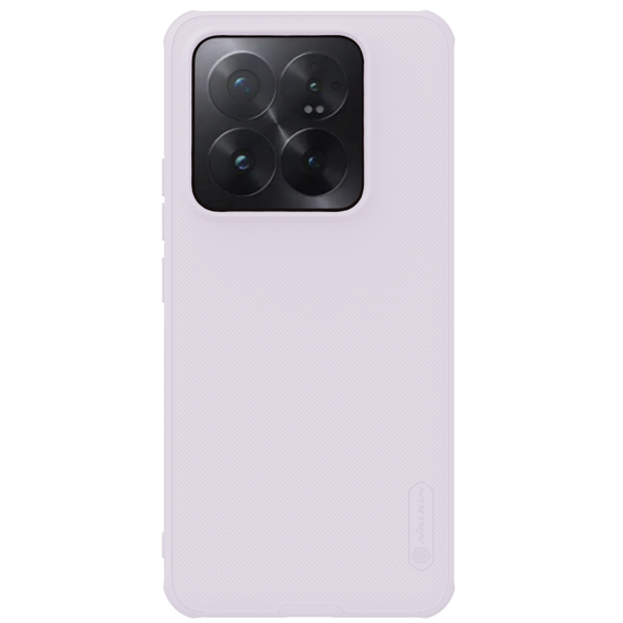 Чехол светло-фиолетового цвета от Nillkin c поддержкой беспроводной зарядки MagSafe для Xiaomi 14 Pro, серия Super Frosted Shield Pro Magnetic