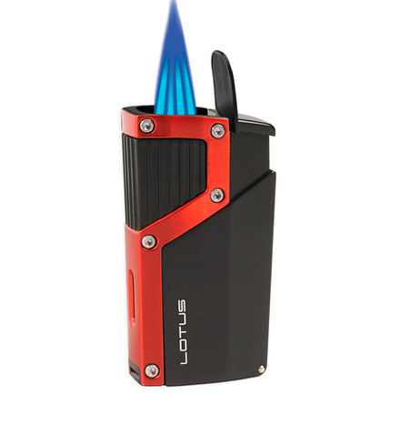 Зажигалка Lotus CZAR Black Matte & Red LBL140020