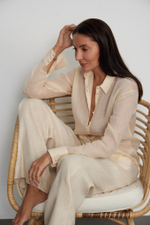 Рубашка SHADE молочного цвета