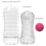 Прозрачный текстурированный мастурбатор Vacuum Cup Masturbator Black Hole (Цвет: прозрачный)