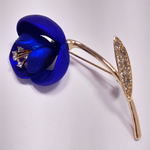 Брошь "Цветок красный"