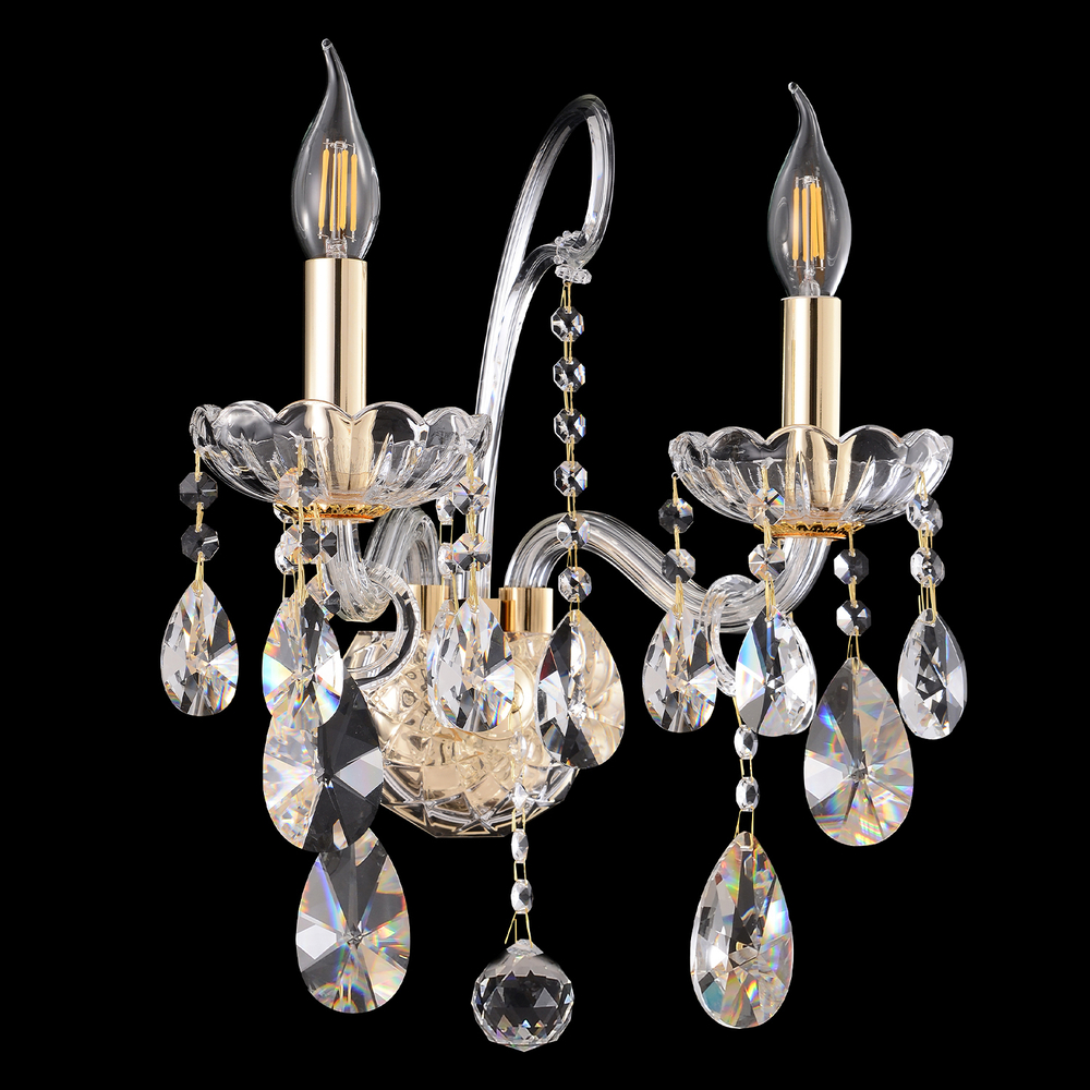 Настенный светильник Crystal Lux MONICA AP2 GOLD