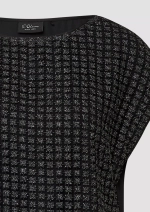 Блузка с кружевом из блестящей пряжи s.Oliver BLACK LABEL