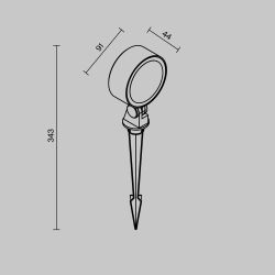 Уличный ландшафтный светодиодный светильник Maytoni   O495FL-L18B3K
