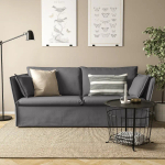 Диван 3-местный - IKEA BACKSÄLEN/BACKSALEN, 85х205 см, серый, БАКСАЛЕН ИКЕА